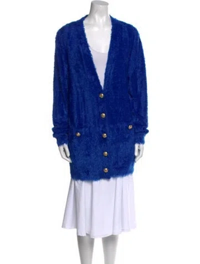 Pre-owned Ronny Kobo V-neck Sweater In Blue