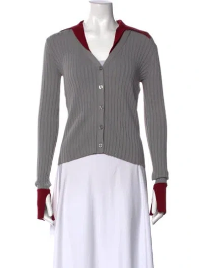 Pre-owned Ronny Kobo V-neck Sweater In Gray