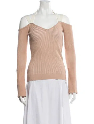 Pre-owned Ronny Kobo V-neck Sweater In Neutral