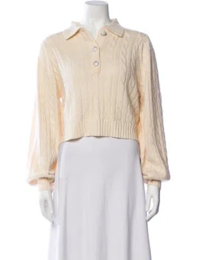 Pre-owned Ronny Kobo V-neck Sweater In Neutrals
