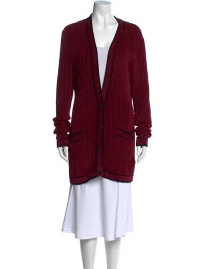 Pre-owned Ronny Kobo V-neck Sweater In Red