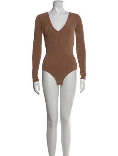 Pre-owned Ronny Kobo V-neck Sweater W/ Tags In Brown