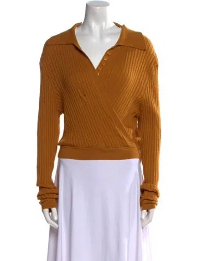 Pre-owned Ronny Kobo V-neck Sweater In Yellow