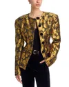 Ronny Kobo Wanda Metallic Jacquard Blazer In Multi