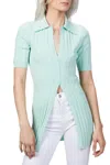 Ronny Kobo Waverly Knit Top In Mint In Green