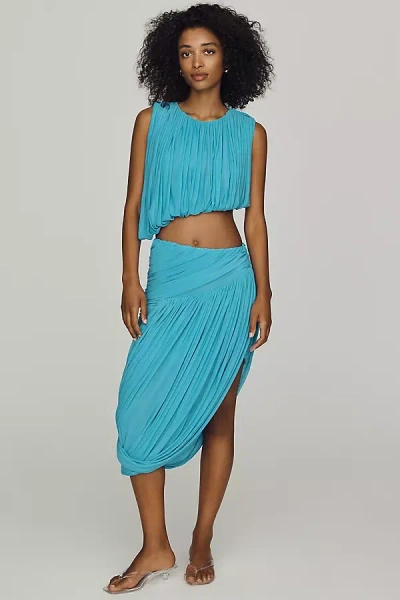 Ronny Kobo Wes Draped Skirt In Black