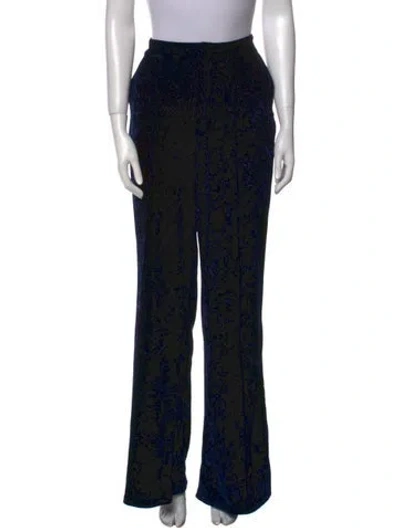 Pre-owned Ronny Kobo Wide Leg Pants In Black