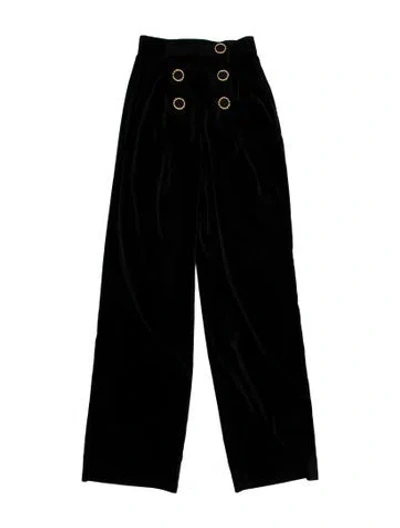 Pre-owned Ronny Kobo Wide Leg Pants In Black