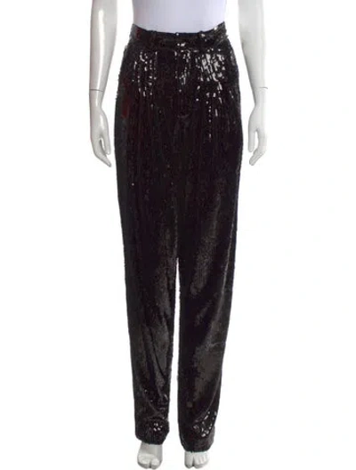 Pre-owned Ronny Kobo Wide Leg Pants In Black