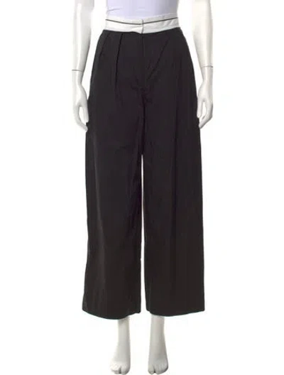 Pre-owned Ronny Kobo Wide Leg Pants In Black