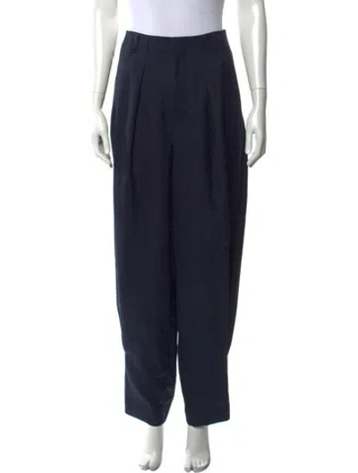 Pre-owned Ronny Kobo Wide Leg Pants In Blue
