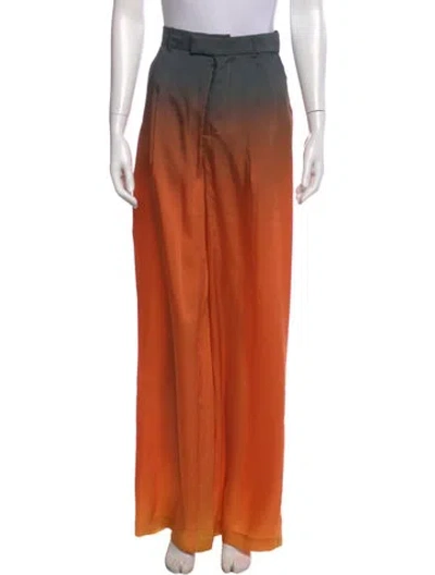 Pre-owned Ronny Kobo Wide Leg Pants In Brown