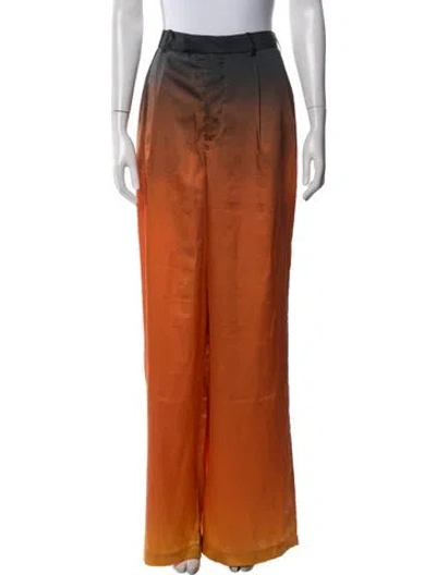 Pre-owned Ronny Kobo Wide Leg Pants In Brown