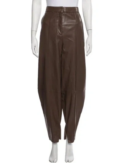 Pre-owned Ronny Kobo Wide Leg Pants In Brown