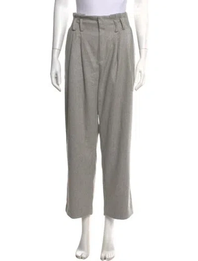 Pre-owned Ronny Kobo Wide Leg Pants In Gray
