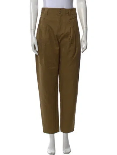 Pre-owned Ronny Kobo Wide Leg Pants In Green