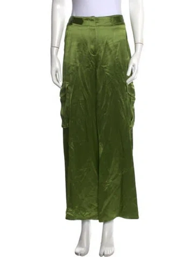 Pre-owned Ronny Kobo Wide Leg Pants In Green