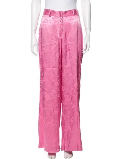 Pre-owned Ronny Kobo Wide Leg Pants In Pink