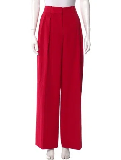 Pre-owned Ronny Kobo Wide Leg Pants In Red