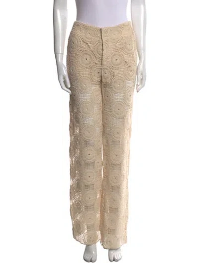 Pre-owned Ronny Kobo Wide Leg Pants W/ Tags In Neutral