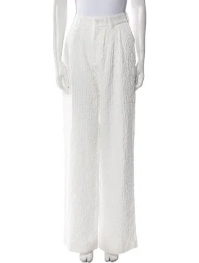 Pre-owned Ronny Kobo Wide Leg Pants In White