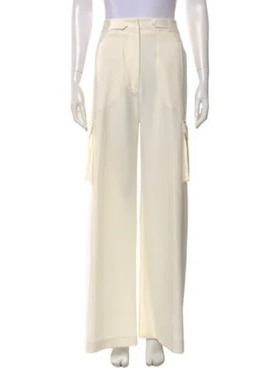 Pre-owned Ronny Kobo Wide Leg Pants In White