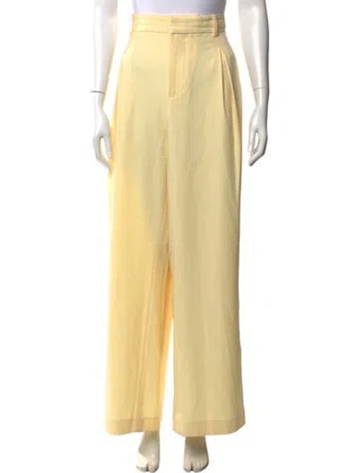 Pre-owned Ronny Kobo Wide Leg Pants In White
