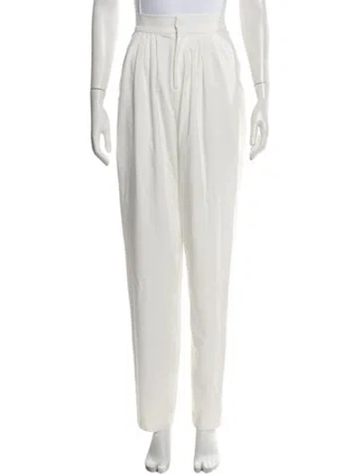 Pre-owned Ronny Kobo Wide Leg Pants In White