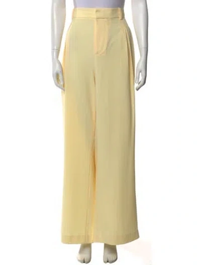 Pre-owned Ronny Kobo Wide Leg Pants In Yellow