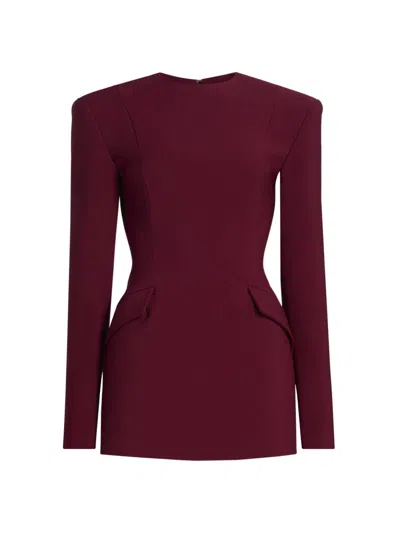 Ronny Kobo Women's Alana Long-sleeve Sheath Minidress In Burgundy