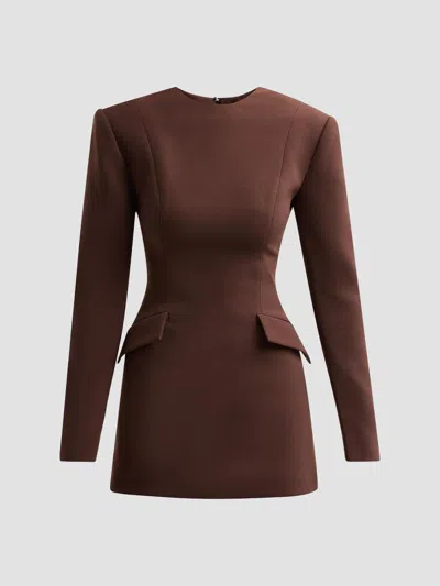 Ronny Kobo Women's Brette Tailored Mini Dress In Brown