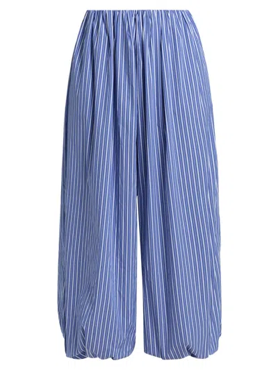 Ronny Kobo Women's Brina Cotton-blend Bubble Pants In Blue