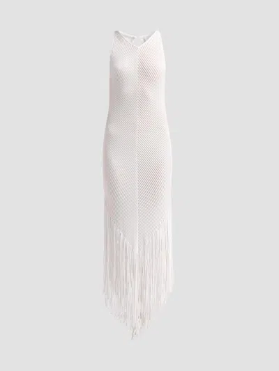 Ronny Kobo Women's Charon Fringe Maxi Dress In White