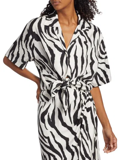 Ronny Kobo Women's Chico Zebra Relaxed Shirt