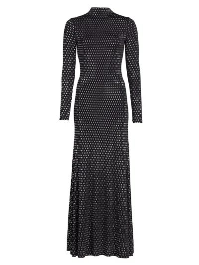 Ronny Kobo Women's Clarion Stud-embellished Maxi Dress In Black