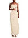 Ronny Kobo Women's Clark Linen Blend Sheath Maxi Dress In Sand