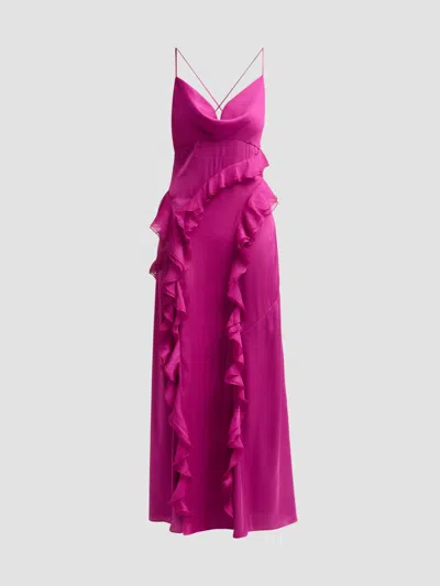 Ronny Kobo Women's Deon Ruffle Maxi Dress In Rouge