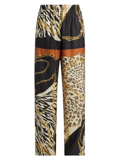 Ronny Kobo Women's Dora Animal-chain-print Pants In Multi