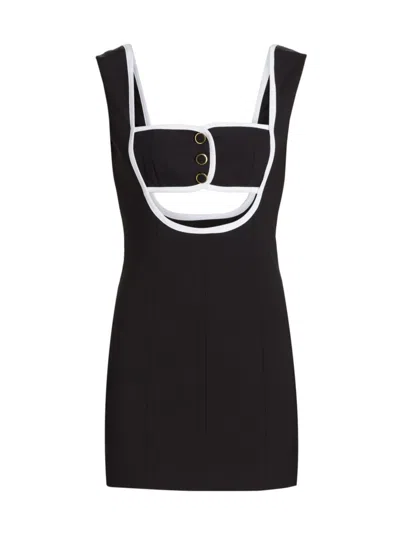 Ronny Kobo Women's Egon Cut-out Minidress In Black White
