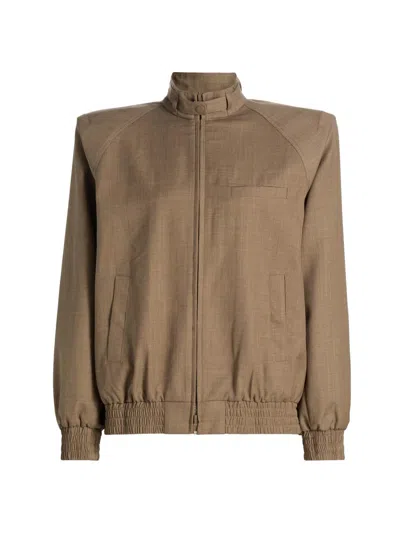 Ronny Kobo Women's Fariah Crosshatch Jacket In Brown