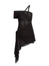 Ronny Kobo Women's Izel Asymmetric Minidress In Black