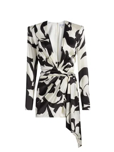 Ronny Kobo Women's Kit Abstract Belted Minidress In Black