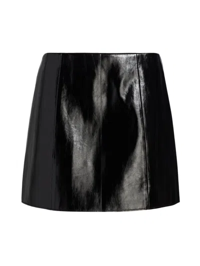 Ronny Kobo Women's Knox Faux-leather Miniskirt In Black