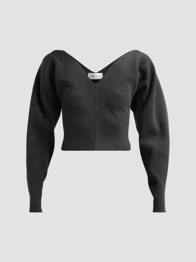 Ronny Kobo Women's Krystal Rib-knit Sweater In Gray