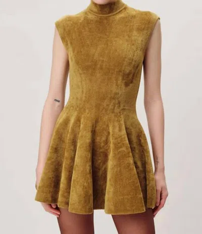 Ronny Kobo Women's Lainey Knit Dress In Moss In Gold