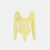 Ronny Kobo Women's Lauren Knit Bodysuit In Butter In Multi