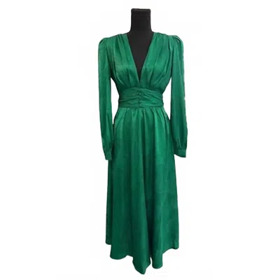 Ronny Kobo Women's Long Sleeve Maxi Dress In Green