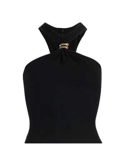 Ronny Kobo Women's Marcel Gathered Top In Black