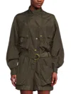 Ronny Kobo Women's Mildered Belted Romper In Green