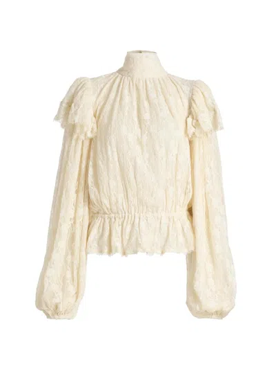 Ronny Kobo Women's Outlander X  Jaycie Lace Peplum Top In Multi